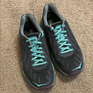 Hoka One One Torrent Athletic Shoes - Gray and Teal
